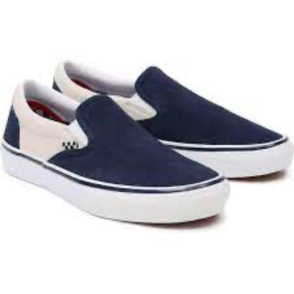 Vans Skater Slip-On Dress Blues/Turtledove PopCush Blue Suede/Cream Canvas